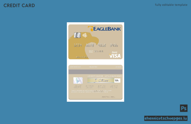 Beispielvorschau der Visa-Debitkarte der Nauru Eagle Bank Inc.